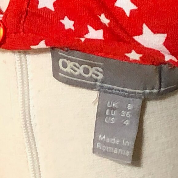 ASOS Red Stars and Moon Maxi Dress US 4 / S - Picture 9 of 9